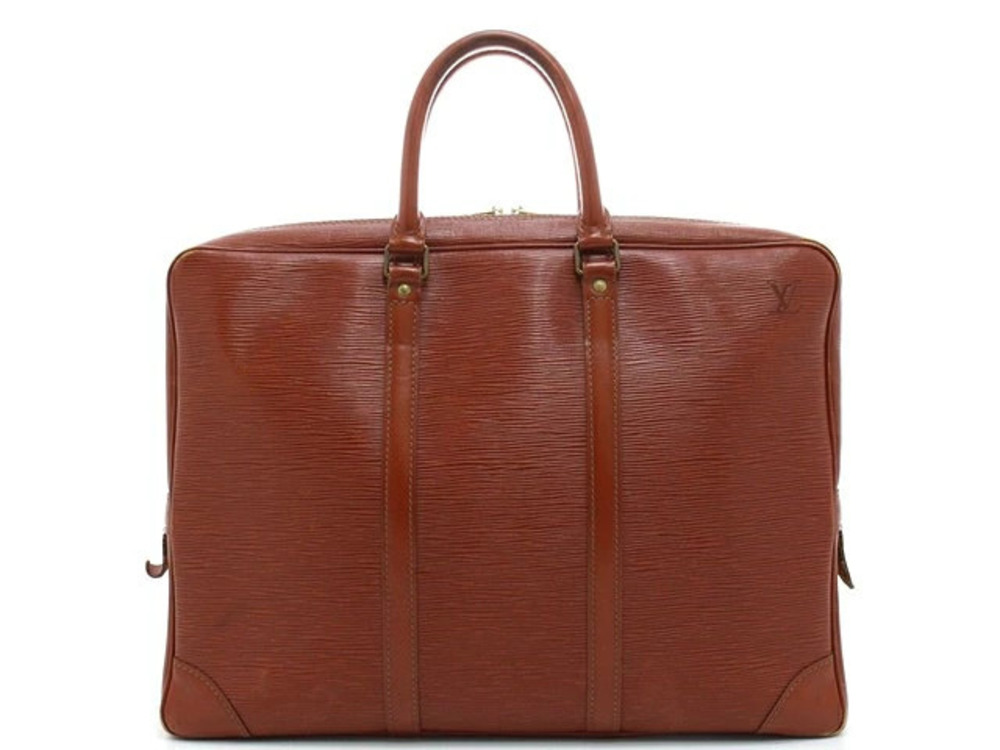 LOUIS VUITTON Port Voyage Business Bag Epi Kenya Brown